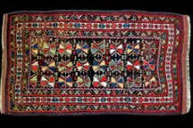 Semi-antique Iraqi Hereki Kurd hearth rug